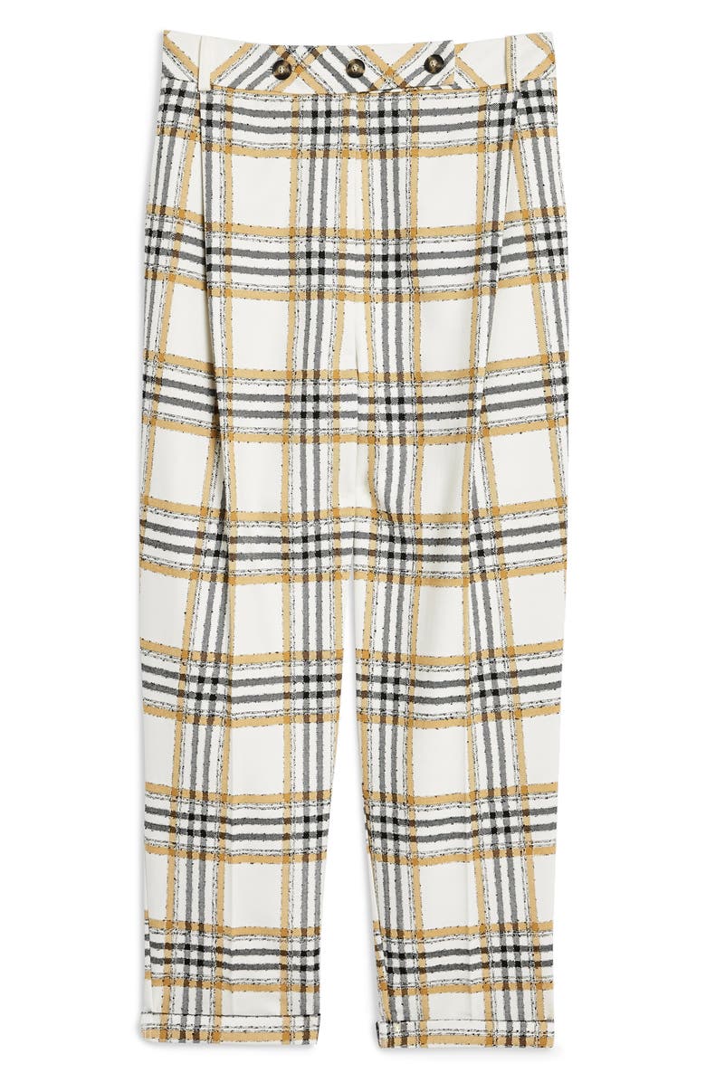 Topshop Three Button Tapered Trousers, Alternate, color,