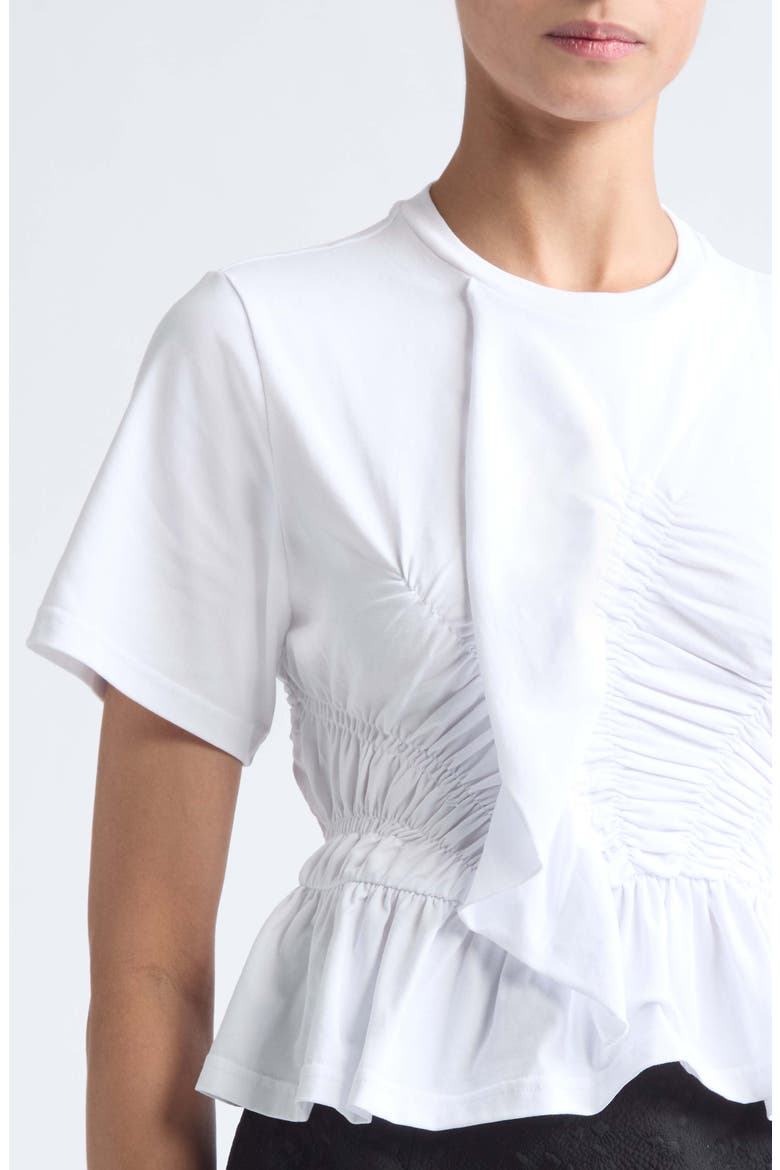 Ace Ruched T-Shirt, Alternate, color, WHITE
