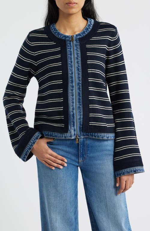 Wit & Wisdom Mixed Media Jacket In Multi