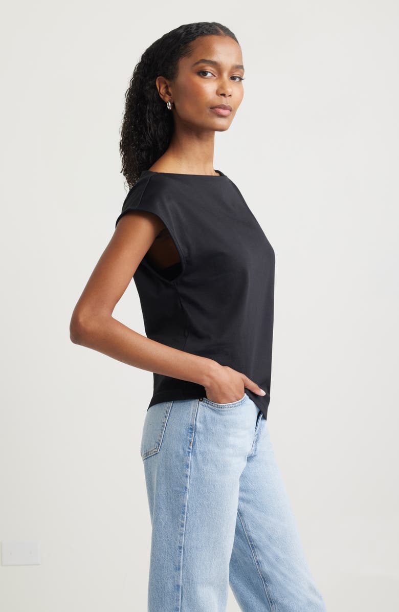 Nordstrom Pima Cotton Boat Neck T-Shirt, Alternate, color, 