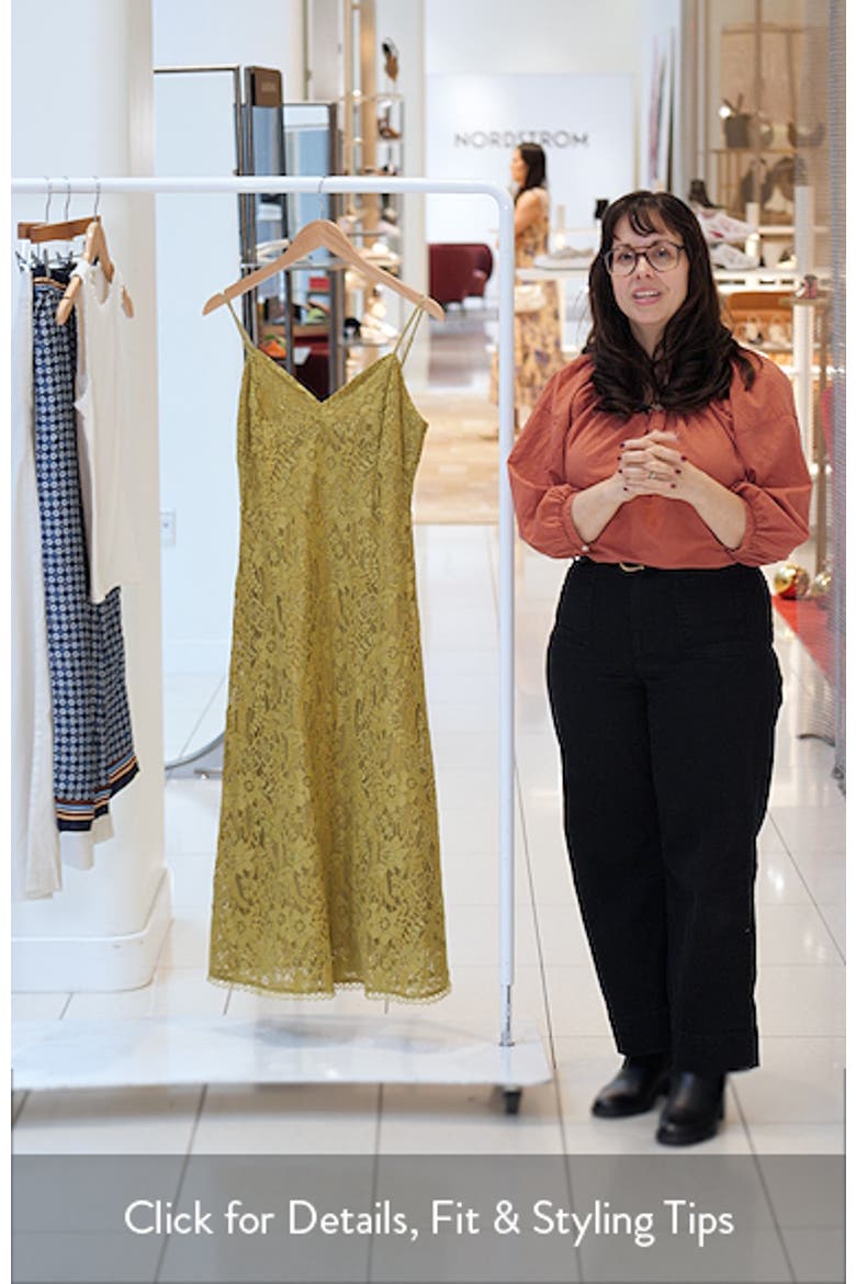 Serafina Floral Lace Cotton Blend Midi Dress video
