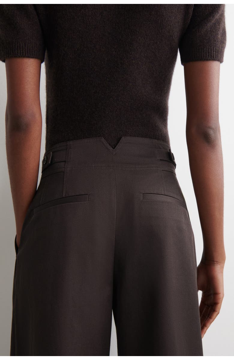 COS Cropped Cotton Balloon Pants, Alternate, color, Dark Brown