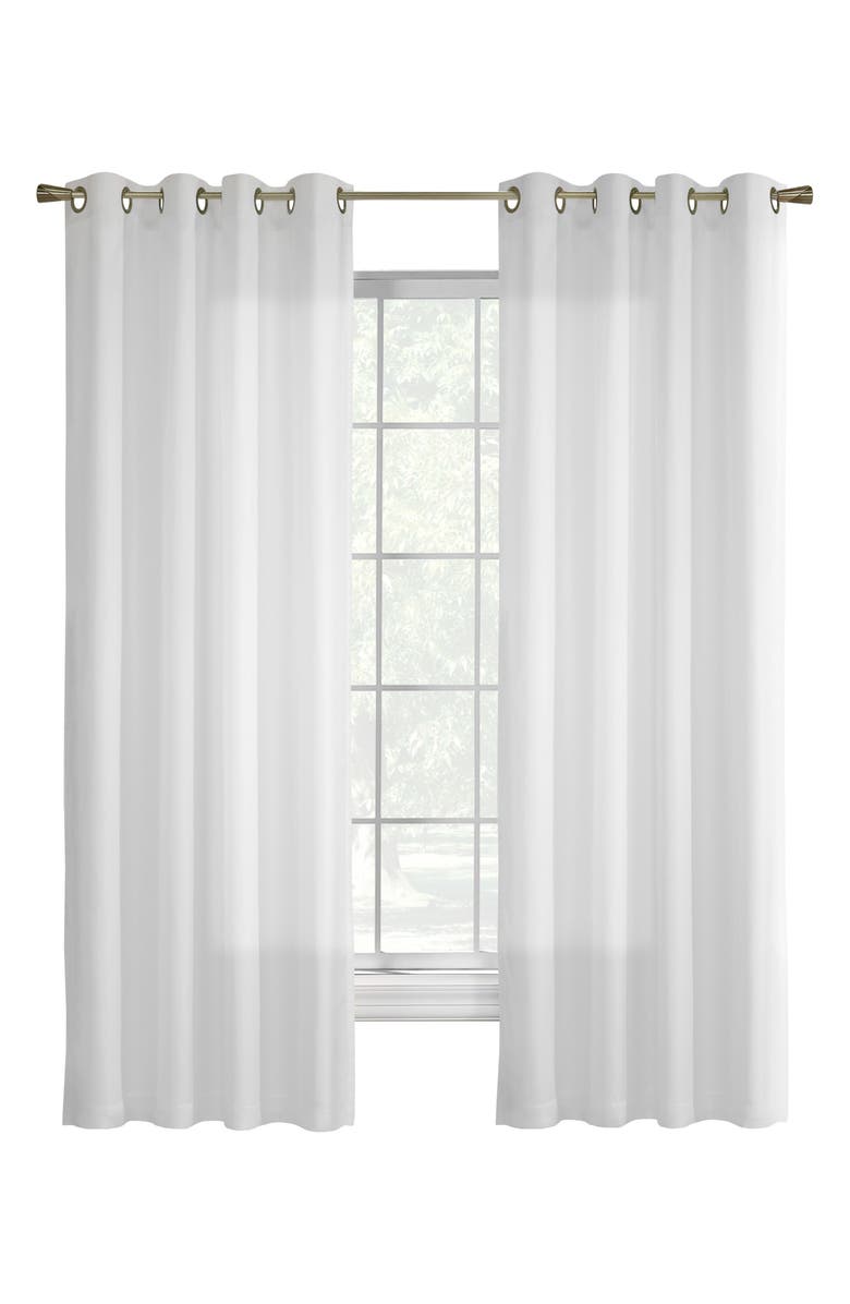 Outdoor Decor by Commonwealth Single Indoor Curtain Panel, Main, color, White
