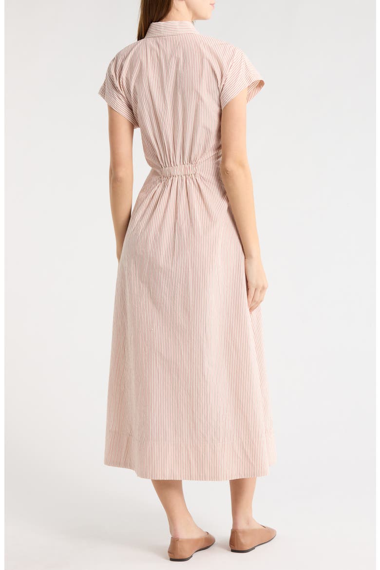 Arden Midi Shirtdress, Alternate, color, RUST/ WHITE STRIPE