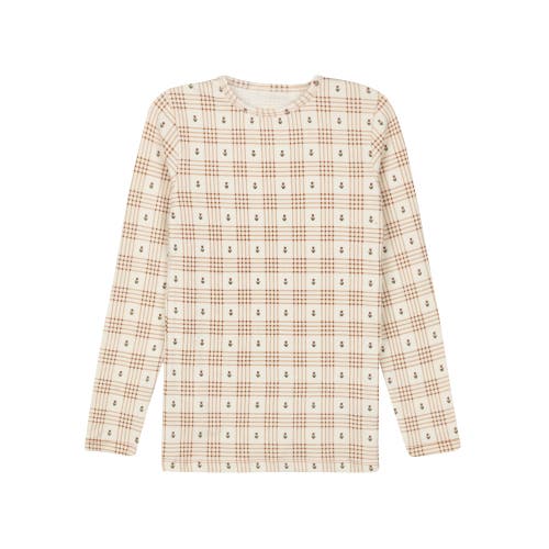 Ely's & Co. Cotton Floral Plaid Collection In Neutral