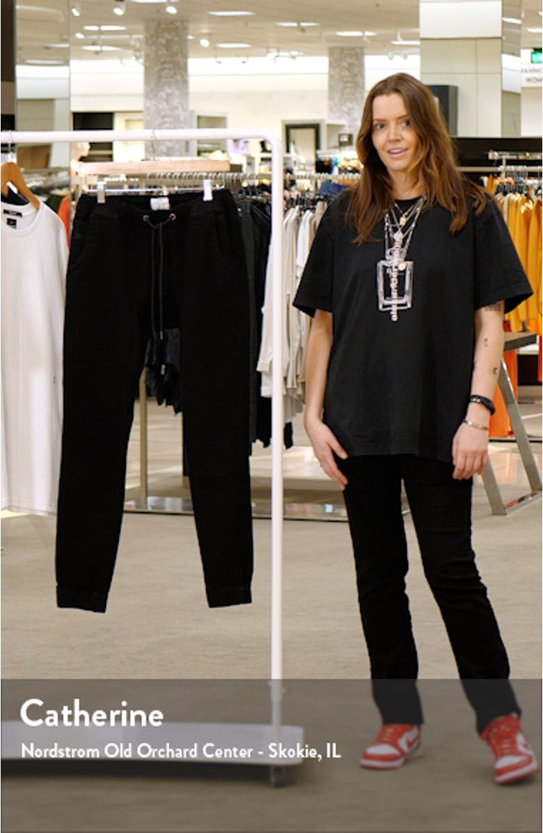 Stretch Cotton Blend Denim Joggers, sales video thumbnail