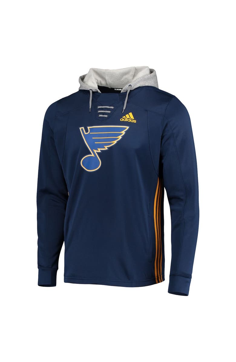 adidas Men's adidas Navy St. Louis Blues Skate Lace AEROREADY Pullover Hoodie, Alternate, color, 