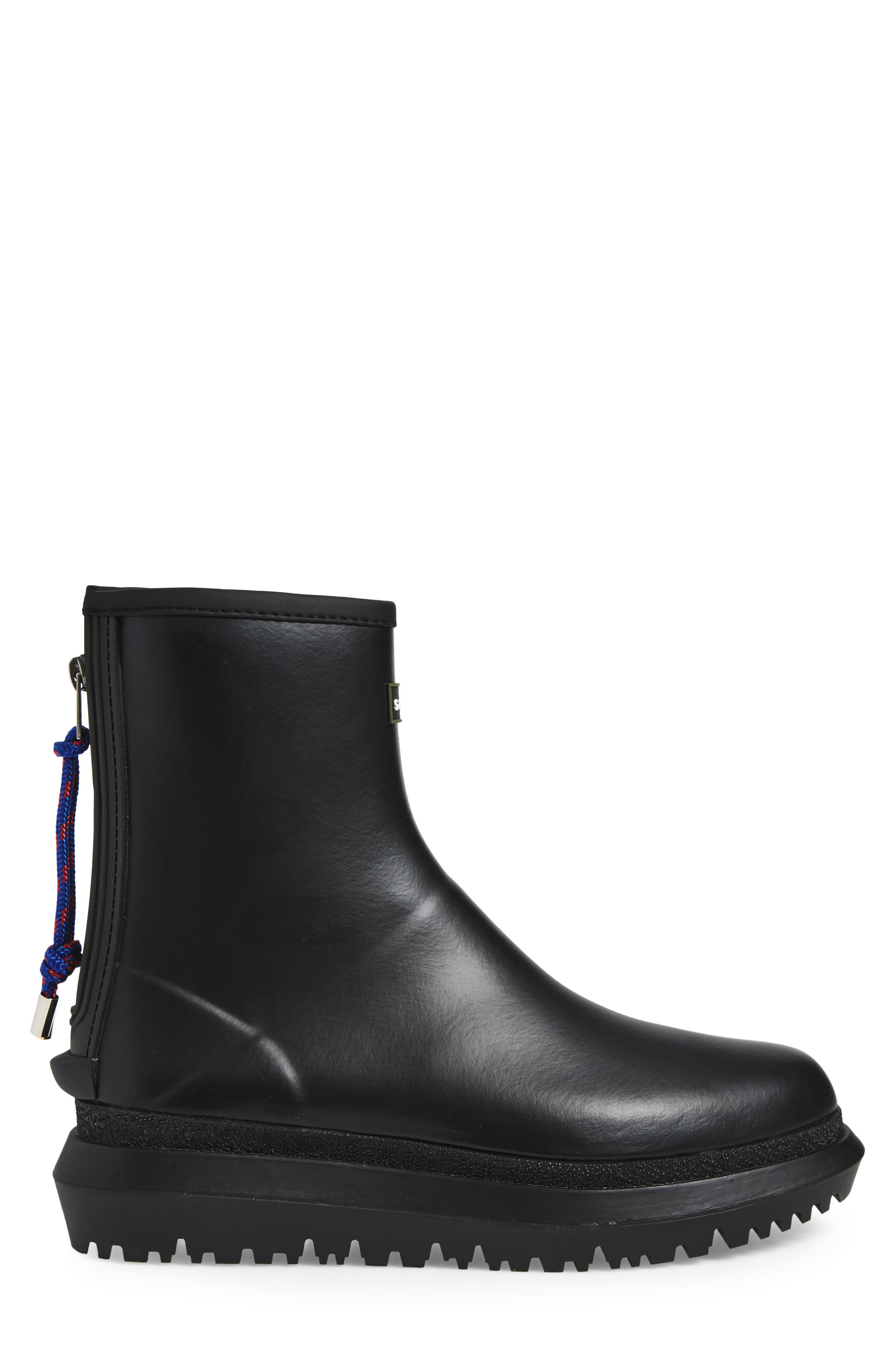 Sacai Rubber Waterproof Rain Boot, Alternate, color, Black