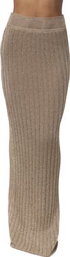 JLUXLABEL Resort Metallic Maxi Skirt