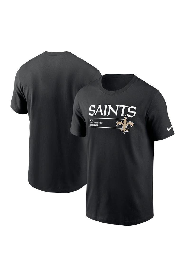 Men's Nike Black New Orleans Saints Division Essential T-Shirt, Main, color, Black
