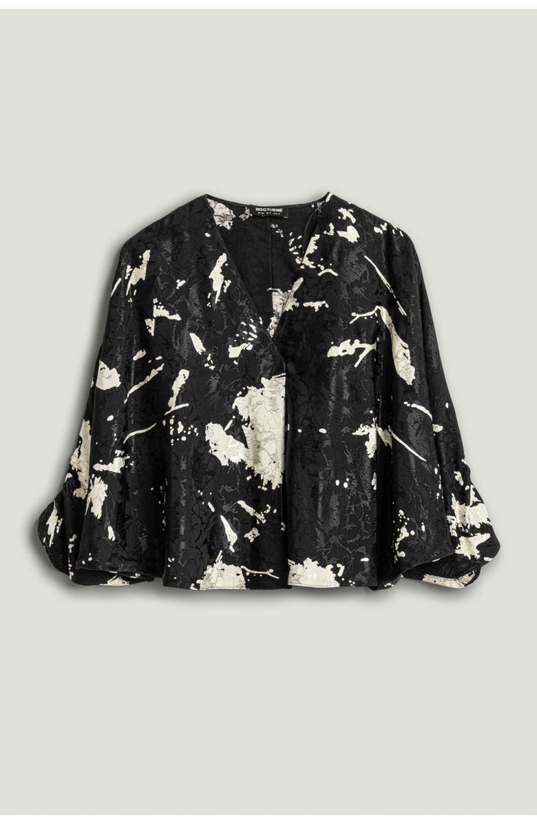Nocturne Abstract Print Jacquard Blouse, Alternate, color, Multi-Colored