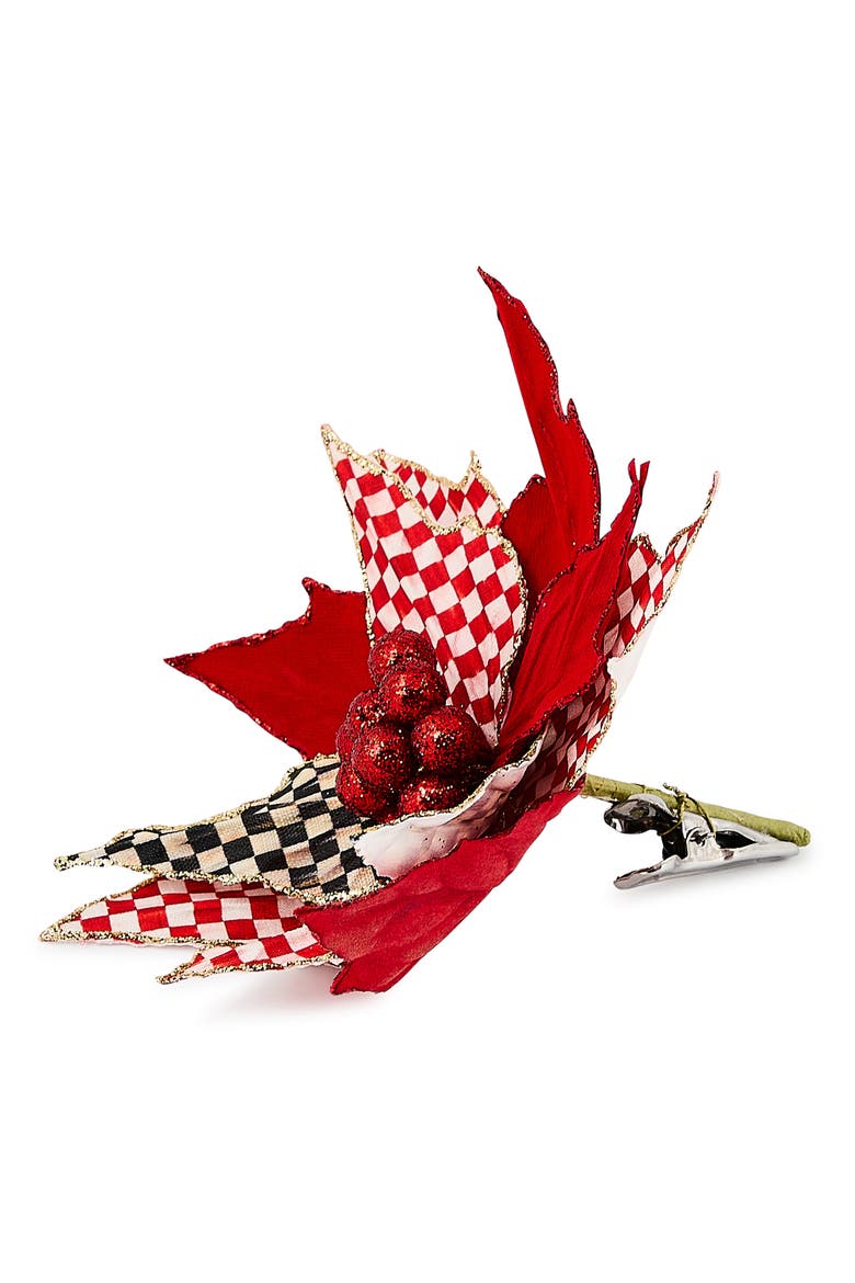 Check It Out Poinsettia Clip, Alternate, color, RED