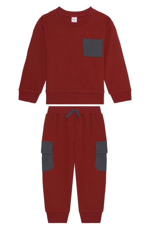 Kids' Ribbed Sweatshirt & Joggers Set (Toddler & Little Kid)