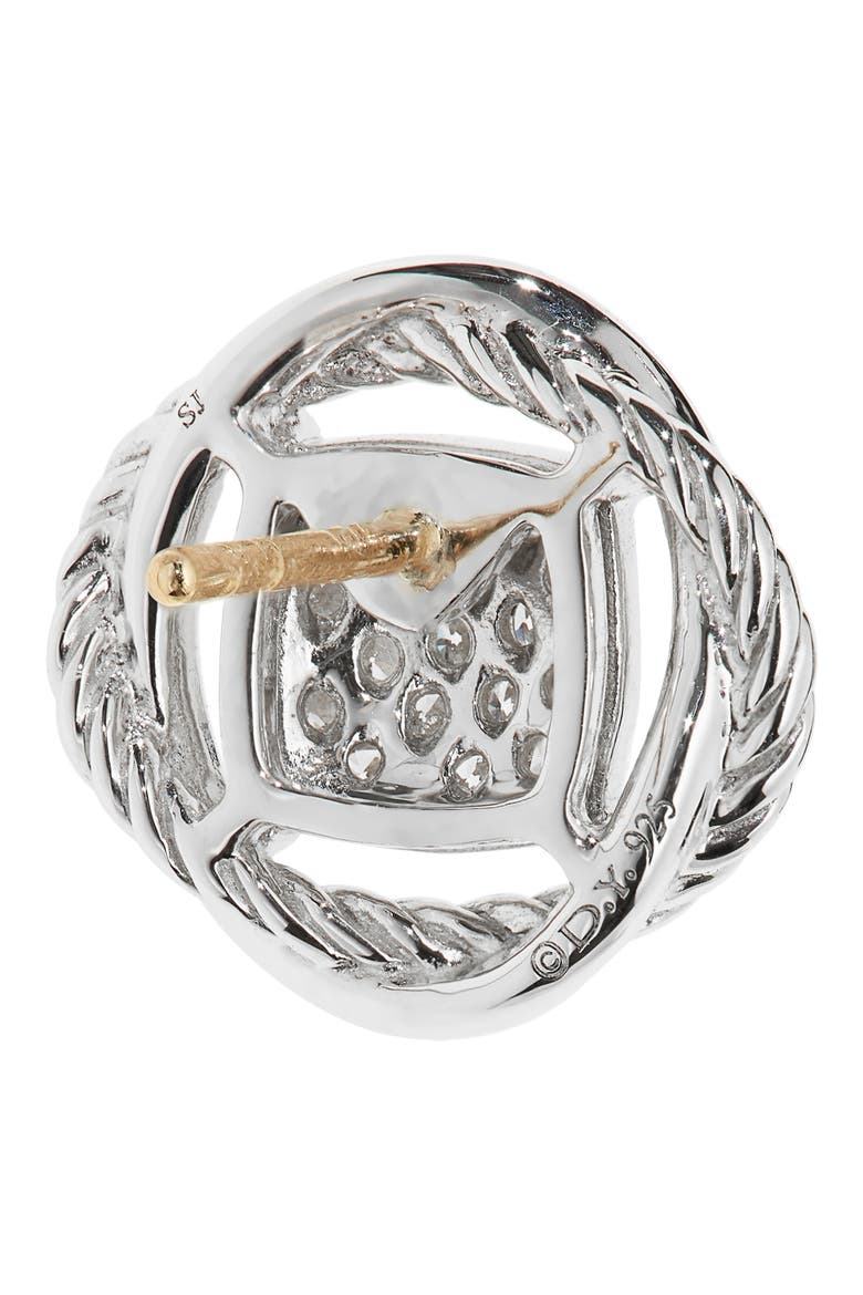 Infinity Pavé Diamond Stud Earrings, Alternate, color, DIAMOND