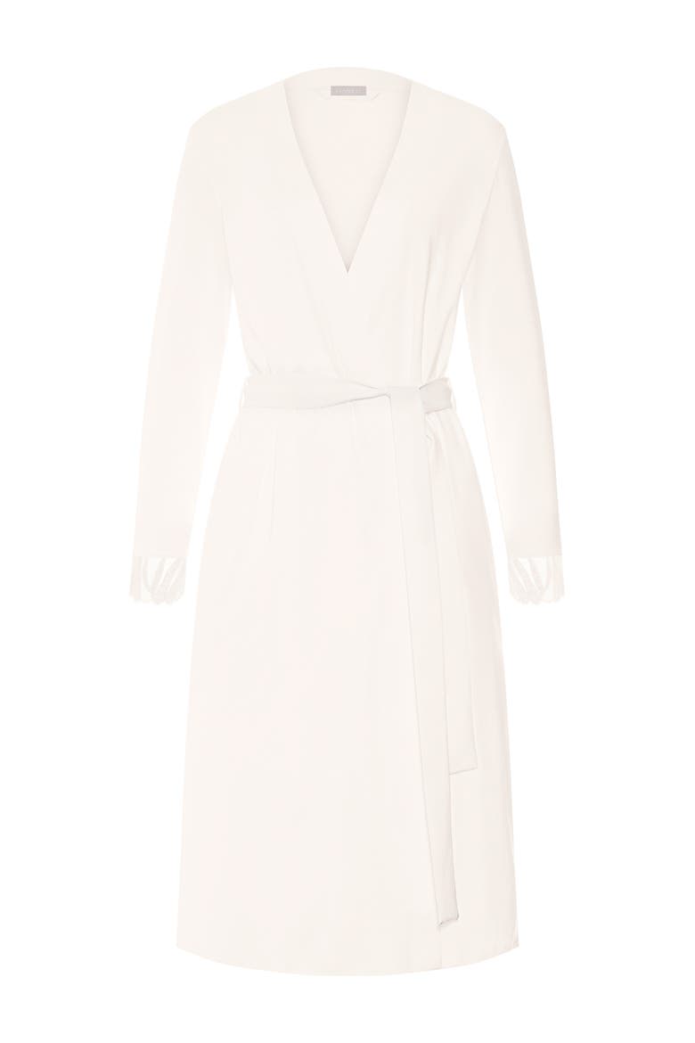 Rosaria Floral Embroidered Cotton Robe, Main, color, Off White