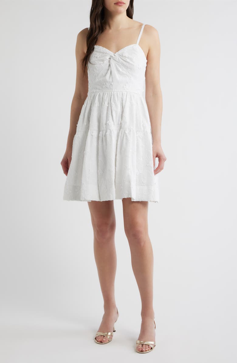 Lilly Pulitzer<sup>®</sup> Bennet Butterfly Appliqué Minidress, Main, color, Resort White Monarch