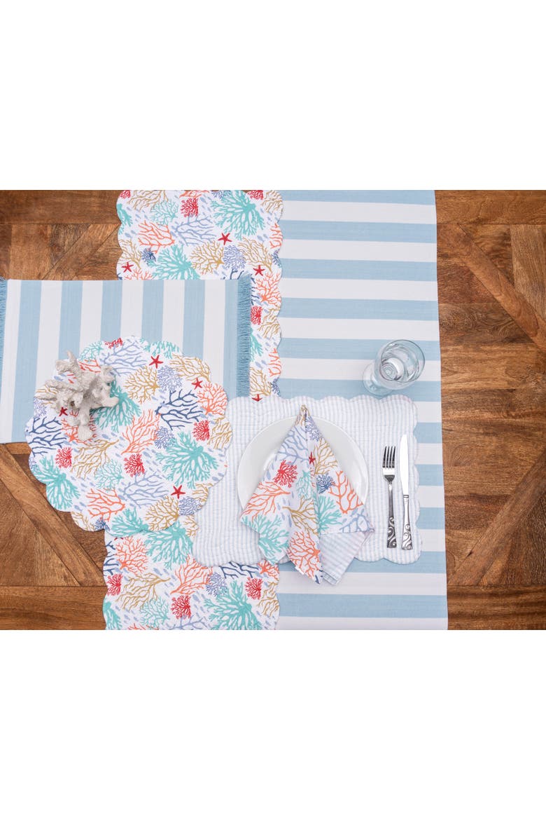 Coral Cove Table Runner 14" x 51", Alternate, color, Red