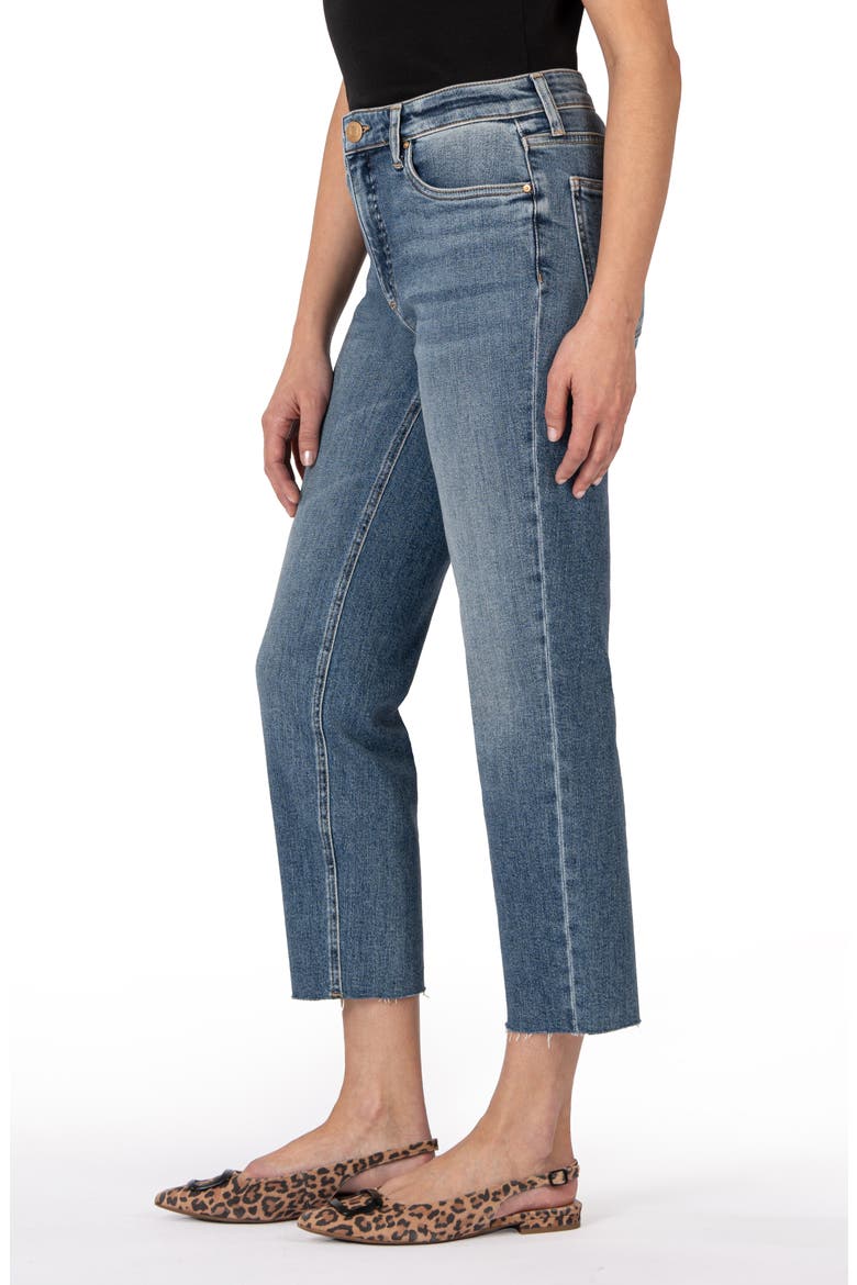 Rachael Fab Ab High Waist Raw Hem Mom Jeans, Alternate, color, EXALTED W/MED