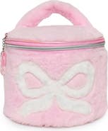 OMG Accessories Kids' Bow Faux Fur Round Train Case