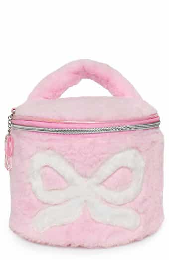 Kids' Bow Faux Fur Round Train Case