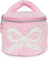OMG Accessories Kids' Bow Faux Fur Round Train Case
