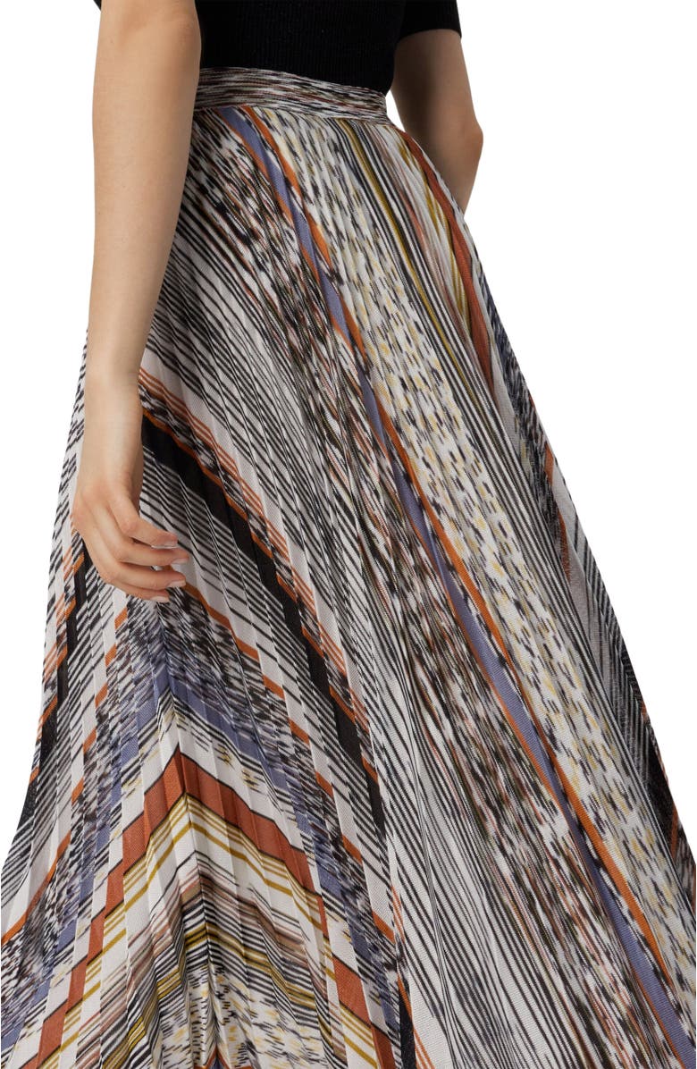 Missoni Pleated Midi Skirt In Knit, Alternate, color, Multicoloured