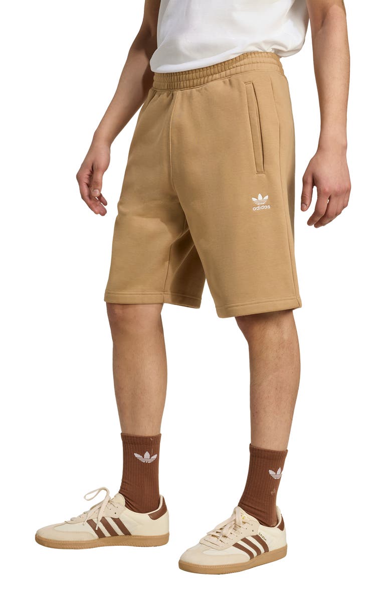 adidas Originals Trefoil Essentials Sweat Shorts, Main, color, Cardbo