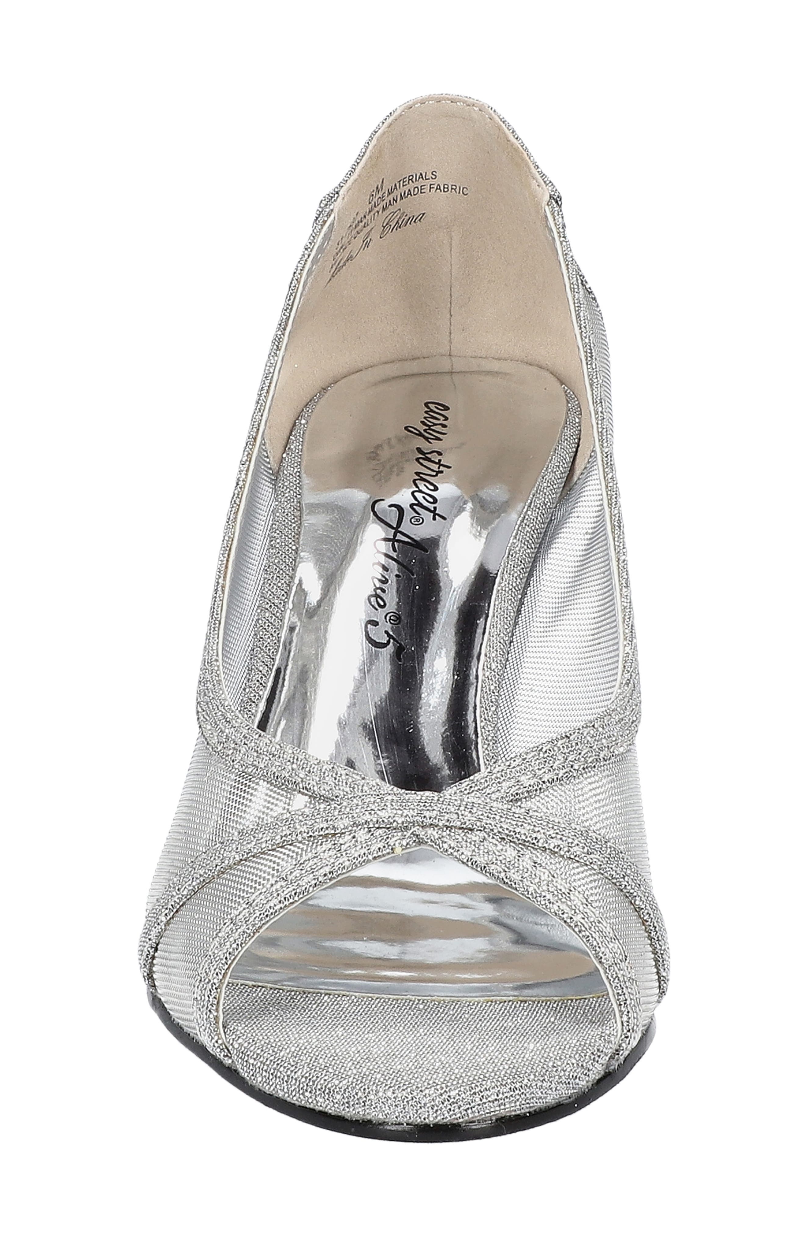 Picaboo Peep Toe Pump, Alternate, color, SILVER GLITTER
