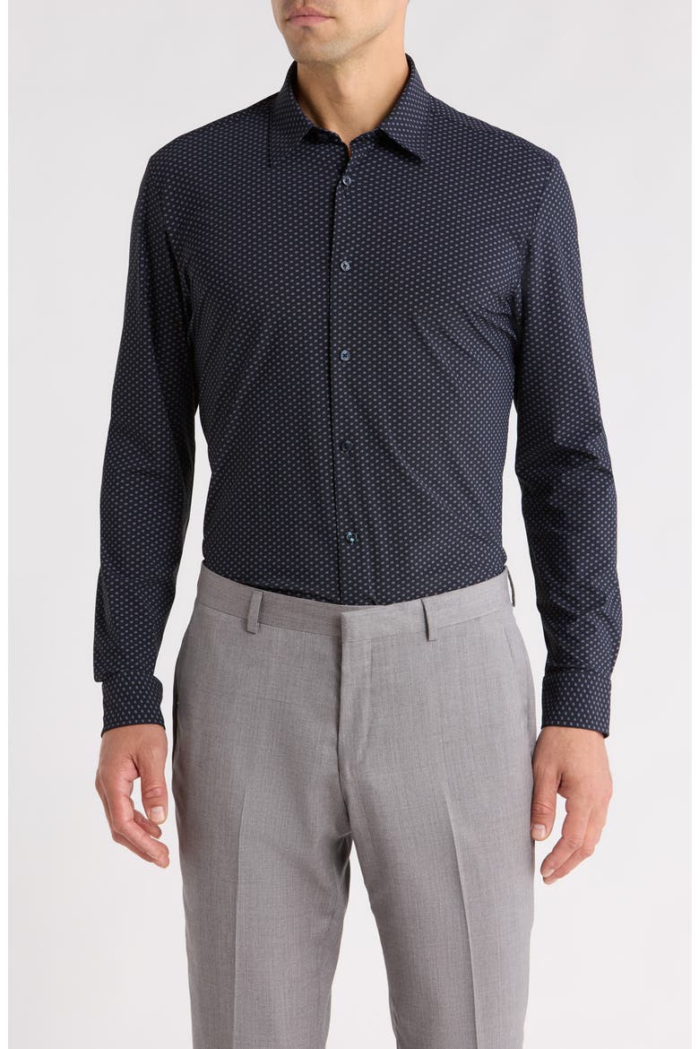 P-Liam Button-Up Shirt, Main, color, DARK BLUE