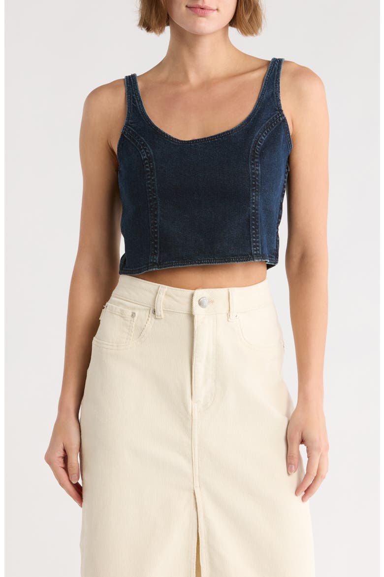 Cary Denim Tank Top, Main, color, CROMER