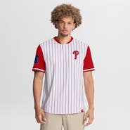 FANATICS Men's Fanatics White/Red Philadelphia Phillies Pinstripe Walk Off Shirt