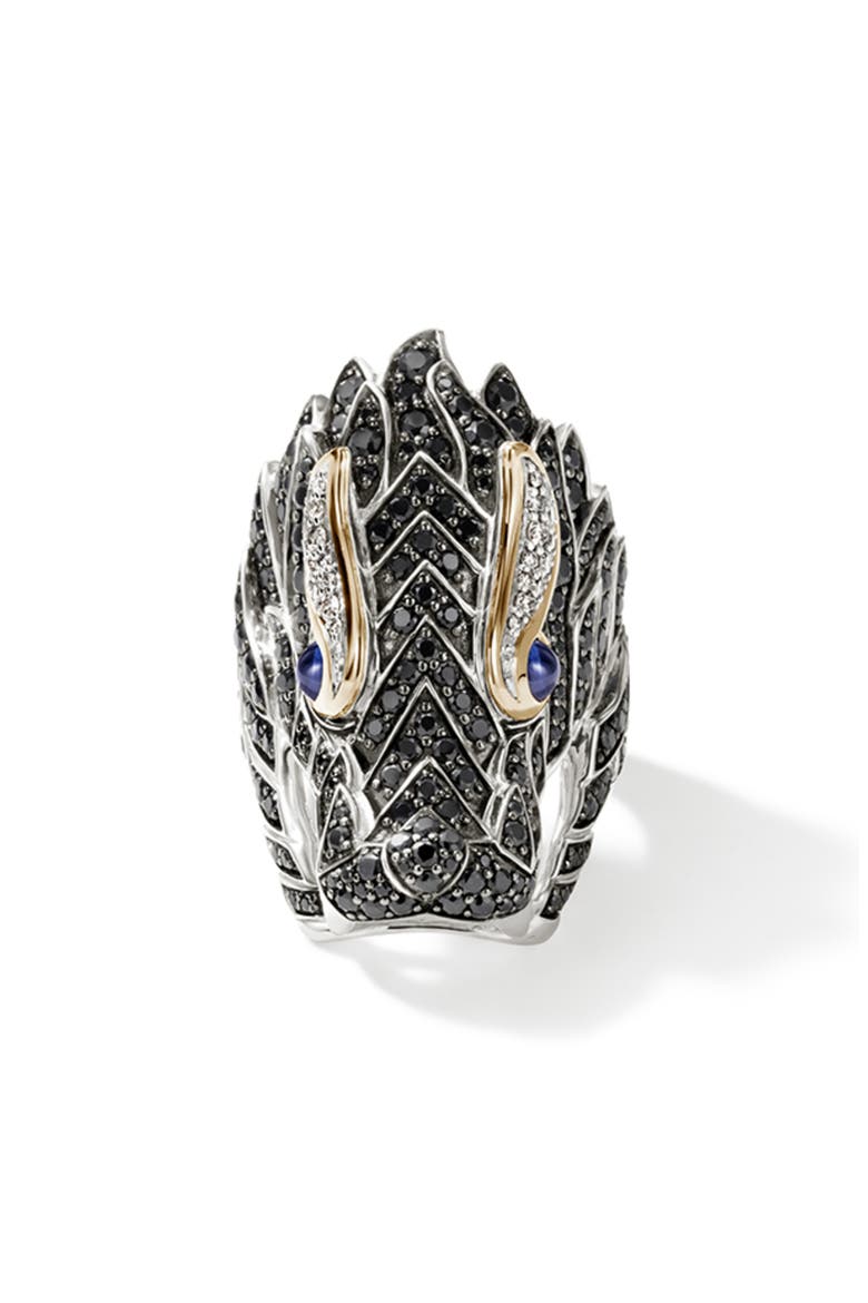 Naga Sapphire Ring, Alternate, color, BLACK