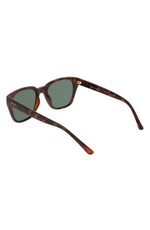 Cole Haan 54mm Modified Rectangular Sunglasses In Tortoise