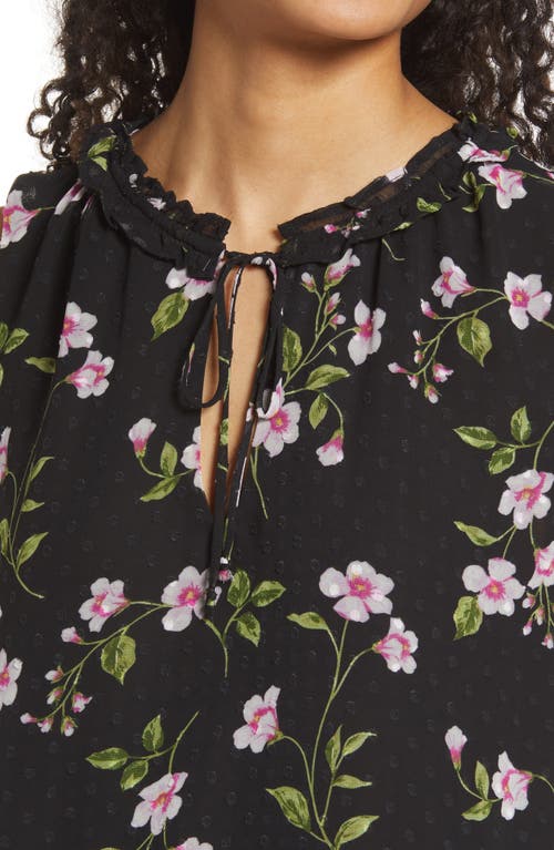 Gibsonlook Floral Ruffle Sleeveless Blouse