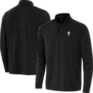 ANTIGUA Men's Antigua  Heather Black Clemson Tigers Golfer Bright Quarter-Zip Top