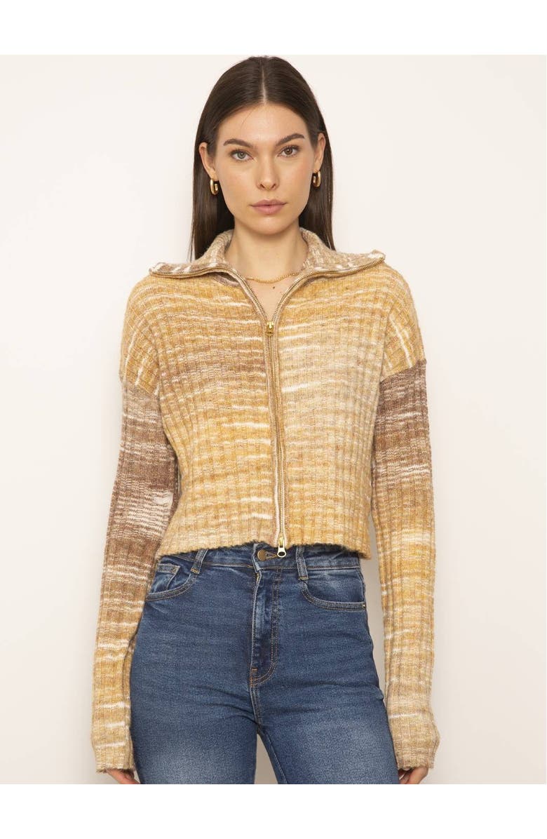 Central Park West Esmerelda Lightweight Ombre Zip Up, Main, color, 