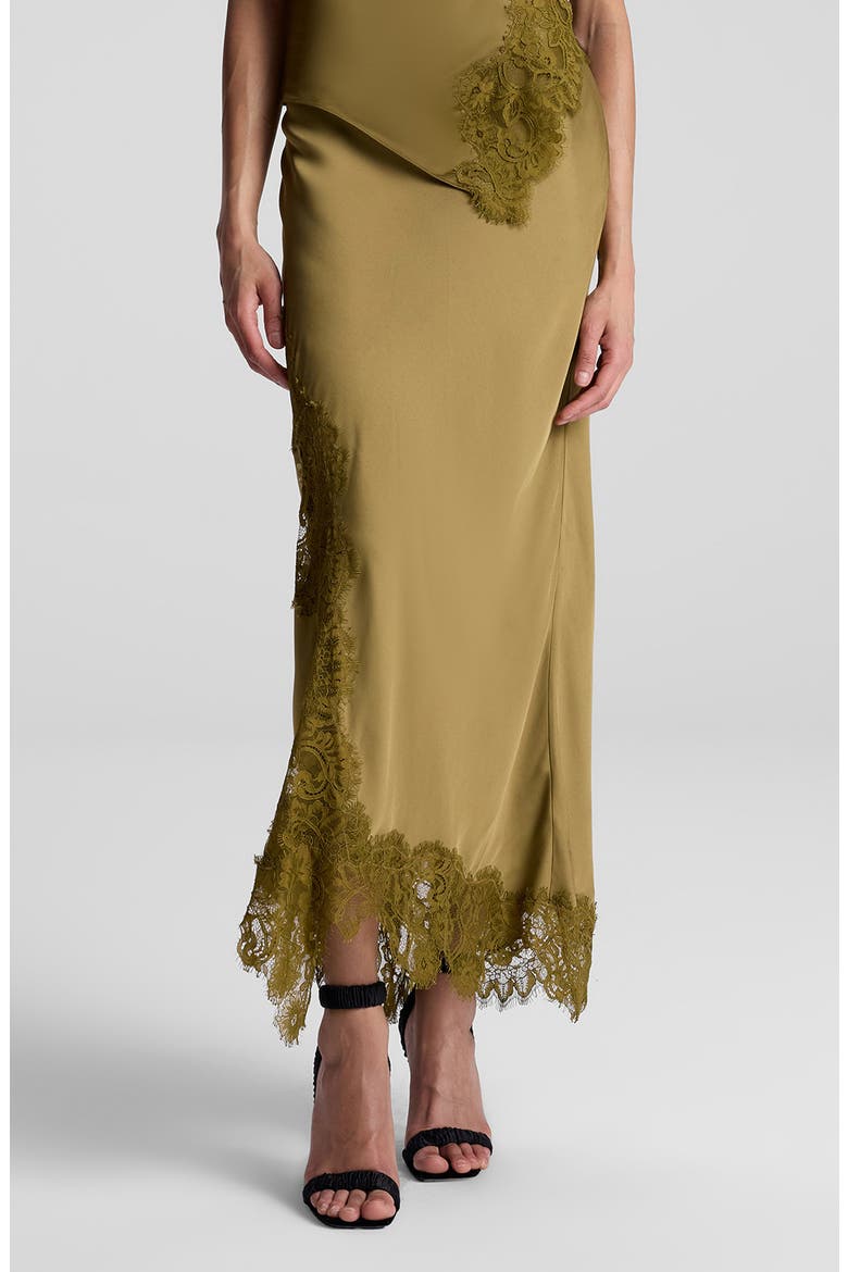 Olivia Asymmetric Satin Skirt, Main, color, PYRITE