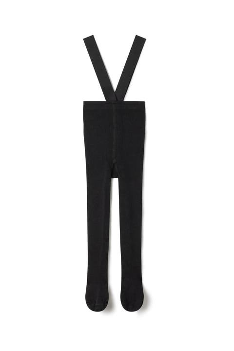 Boy Knit Overall Elastic Strap Footless Romper