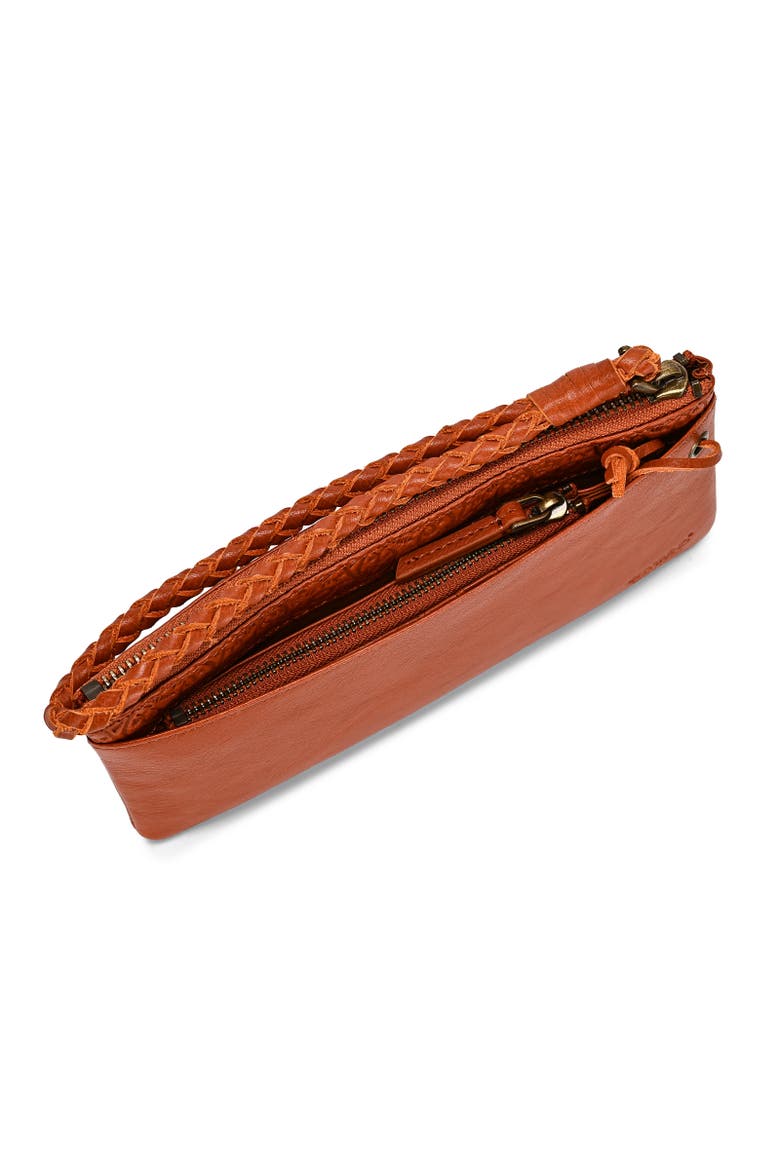 Marigold Genuine Leather Modular RFID Zip Wallet, Alternate, color, Cognac
