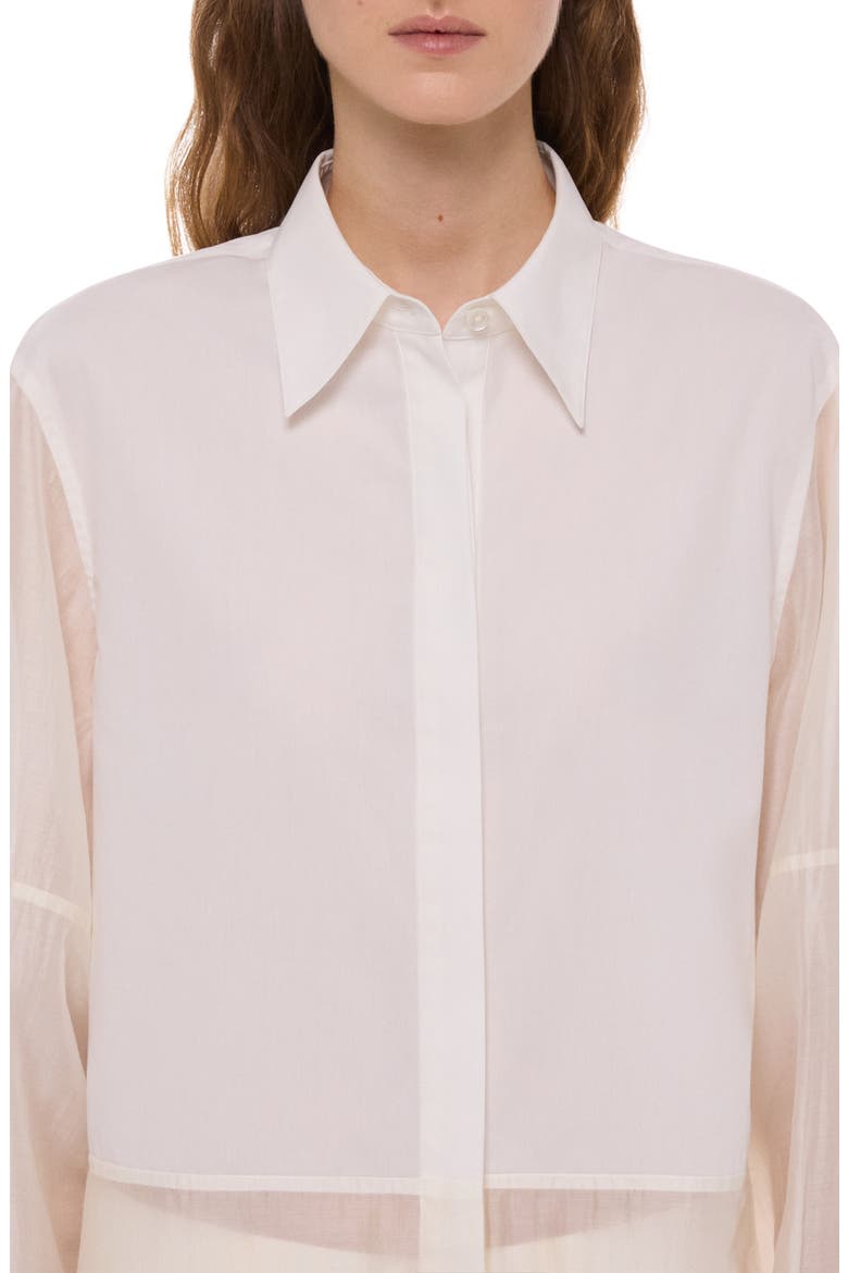 Woven Button-Up Shirt, Alternate, color, WHITE/ SOFT WHITE