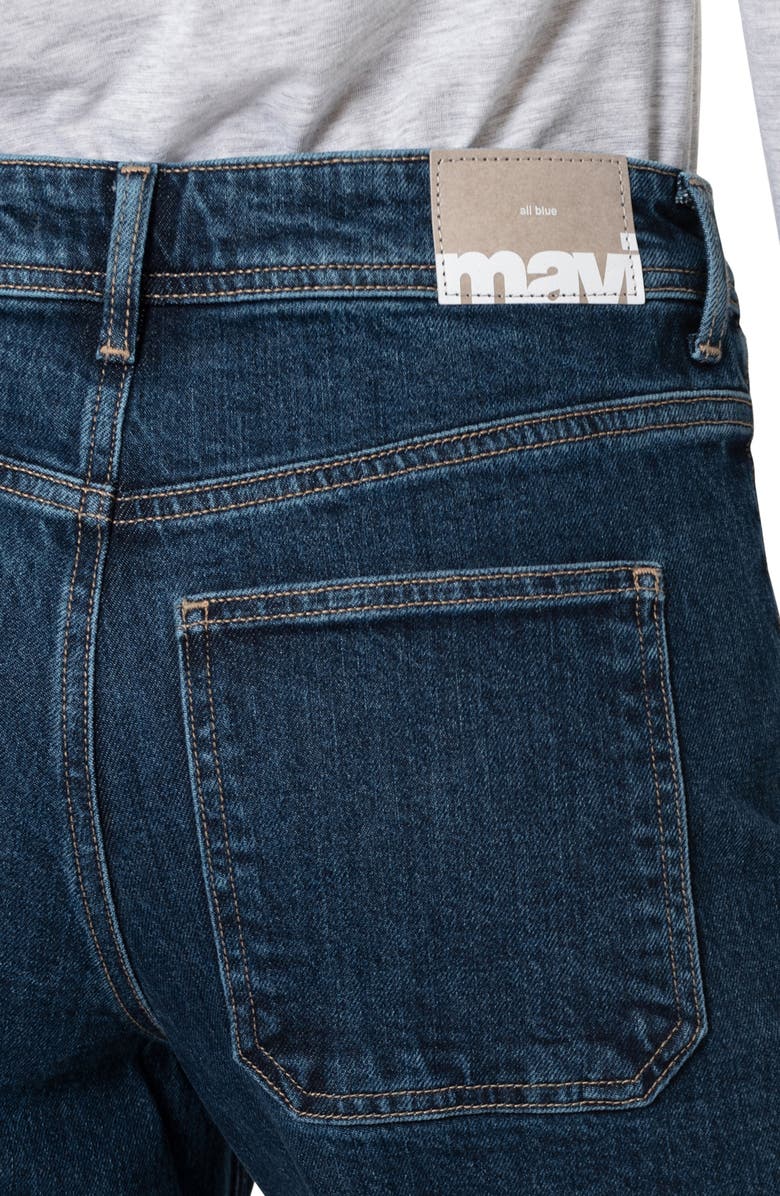 Mavi Jeans Paloma Marine Patch Pocket High Waist Wide Leg Jeans, Alternate, color, Deep Classic Blue