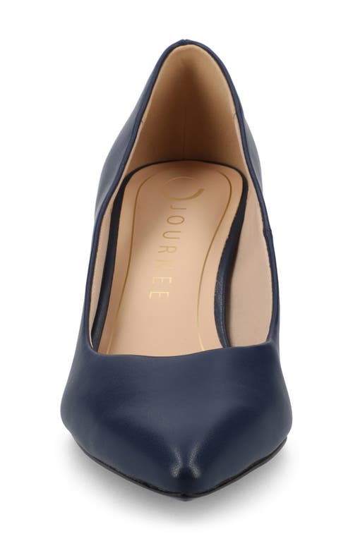 Shop Journee Collection Scylee Pump In Navy