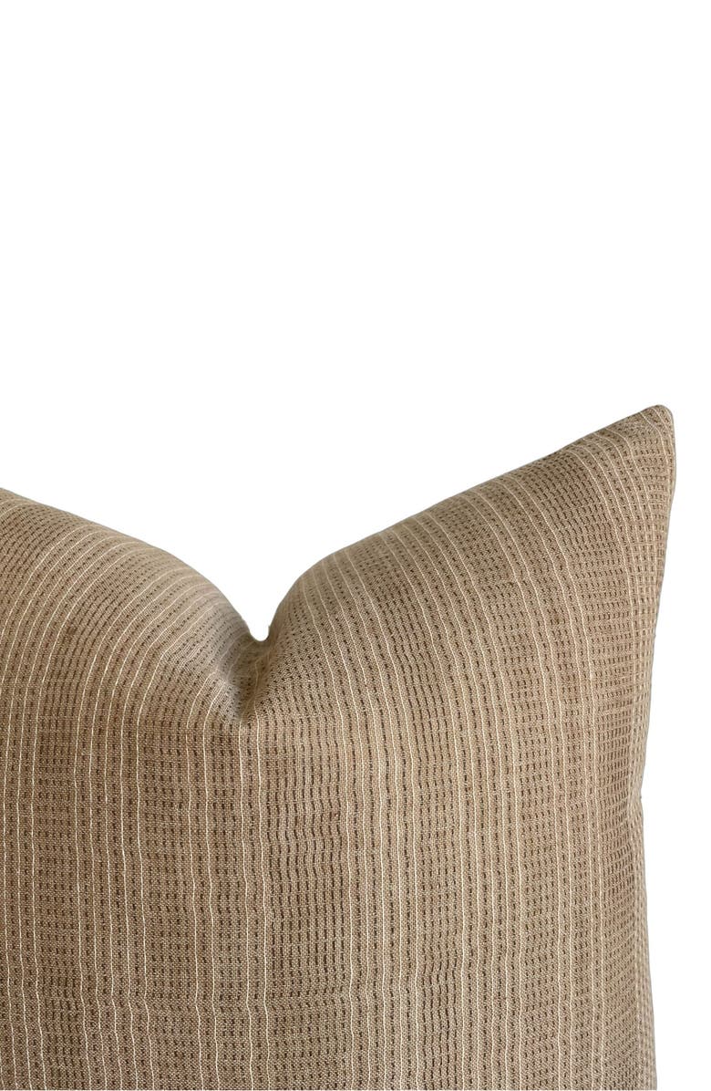 Linen & James Clyde Brown Woven Stripe Pillow Cover, Alternate, color, Brown