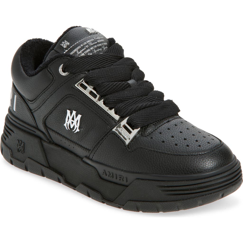 Amiri Black Sneakers With Logo Patch On The Side And Logo Lettering On The Rear In Leather Man