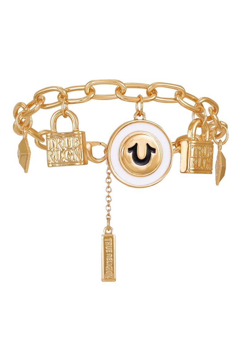 LOGO BRACELET, Alternate, color, GOLDTONE