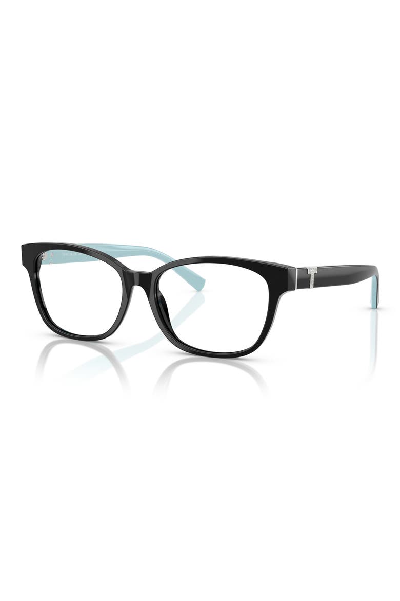 55mm Pillow Optical Glasses, Alternate, color, BLACK/ BLUE/ DEMO LENS