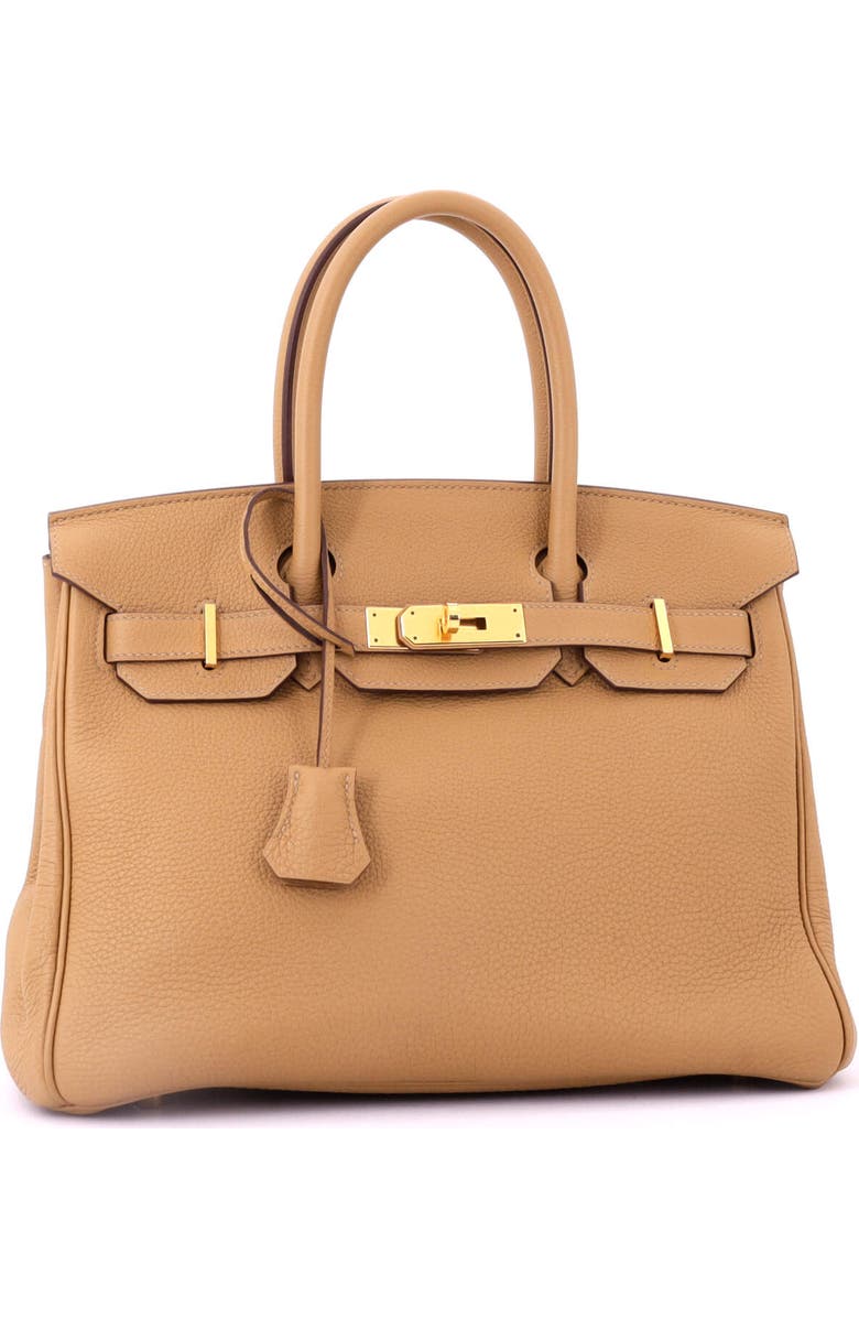 Pre-Owned Hermes Birkin Handbag Brown Togo with Gold Hardware 30, Alternate, color, Biscuit