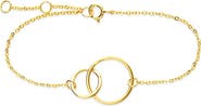 Sterling Forever 14K Yellow Gold Vermeil Interlocking Circles Bracelet