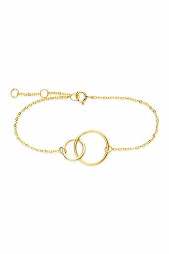 Sterling Forever 14K Yellow Gold Vermeil Interlocking Circles Bracelet