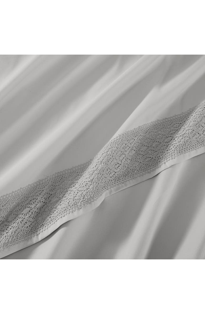 Modern Threads Crochet Lace 4-Piece Sheet Set, Alternate, color, Gray